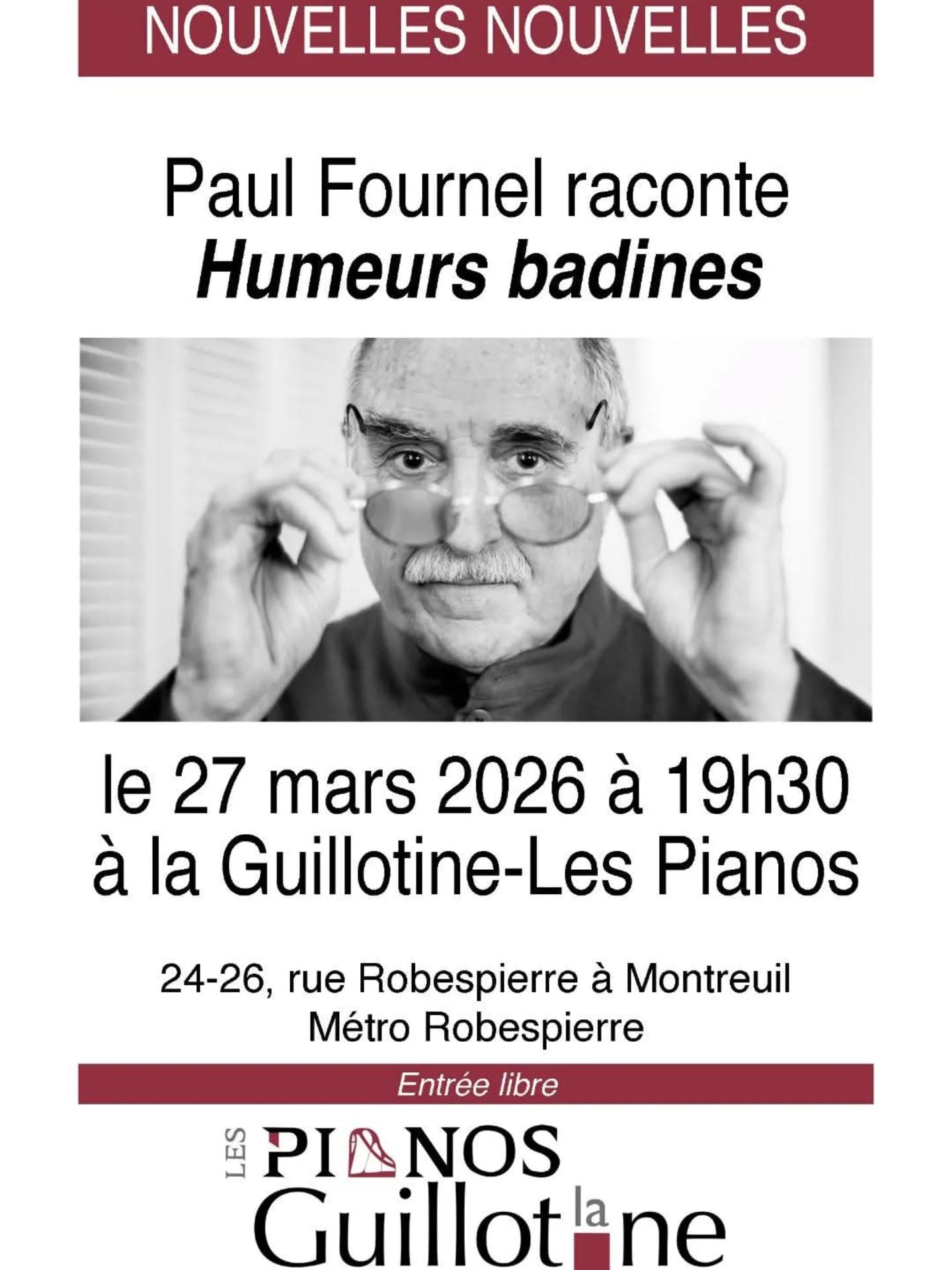La date approche. C'est à l'étage au fond de la cour derrière le bistro. Les nouvelles seront coquines. Qu'on se le dise. #oulipo #oulipiens #paulfournel