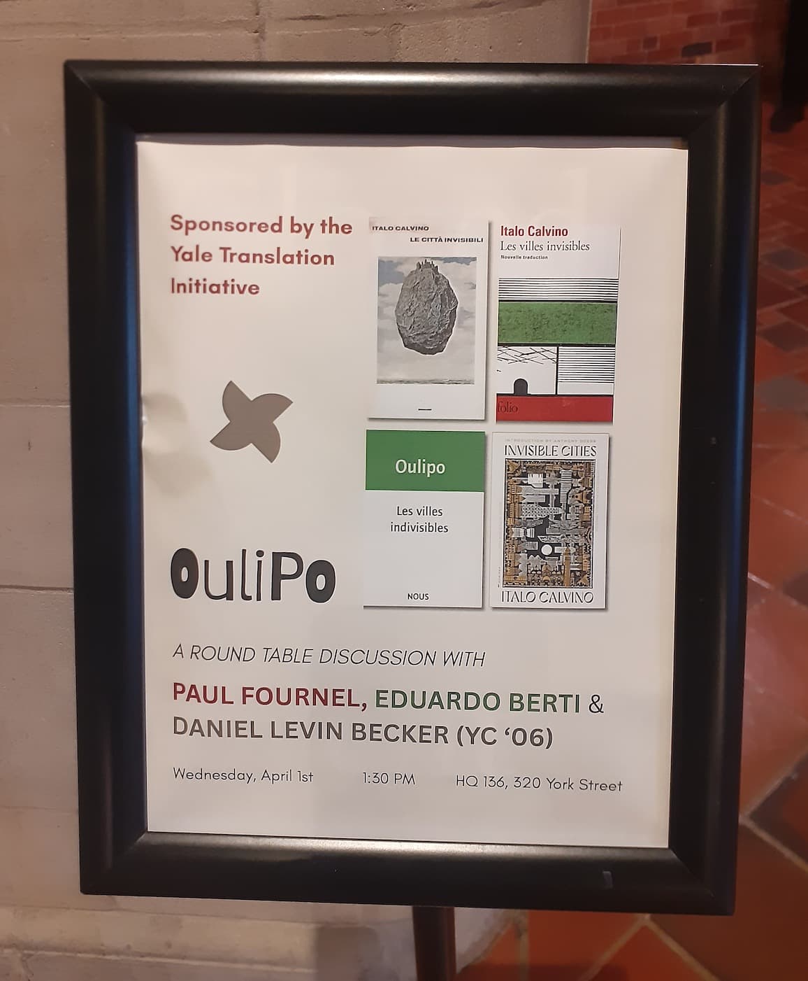 Fin de la tournée américaine de l'Oulipo. Une semaine de lectures, rencontres et ateliers à la Villa Albertine de New York, à la Librairie Grey Matter Books de New Haven et aux universités de Yale et Wesleyan. Trois membres de l'Oulipo (Daniel Levin Becker, Paul Fournel et Eduardo Berti) ont présenté le dernier ouvrage collectif, "Les villes indivisibles" (Nous), inspiré des Villes Invisibles de Calvino ; ils ont aussi parlé de l'histoire et du présent du groupe. #oulipo #lesvillesindivisibles #lesvillesinvisibles