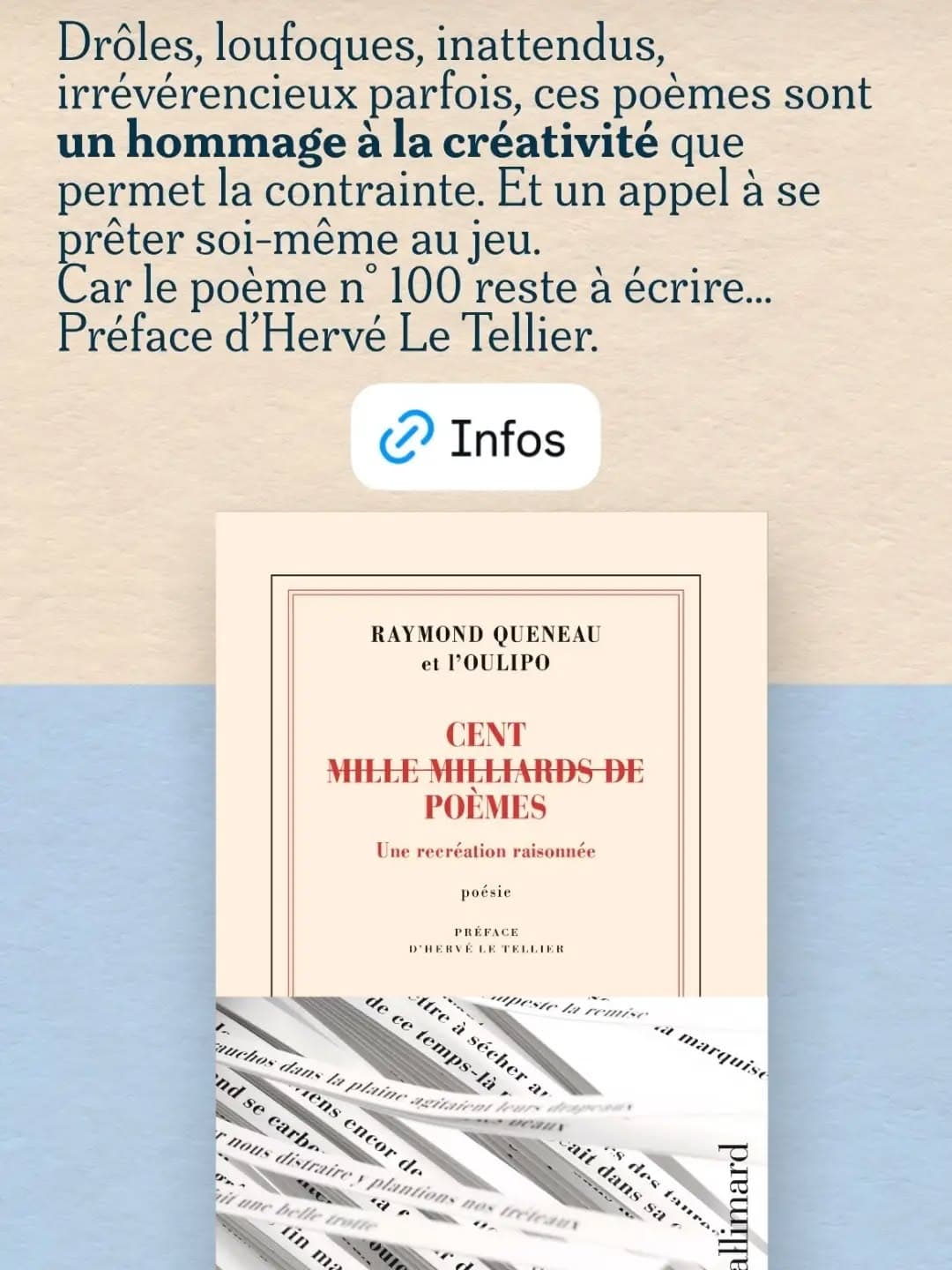 Le nouveau livre de l'Oulipo ! Raymond Queneau et l'Oulipo : "Cent (mille millia…